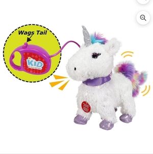 NEW Interactive White Unicorn Plush Toy with Remote -